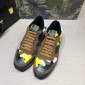 Replica Valentino Yellow camouflage and yellow heel with white sole Sneakers MS07015