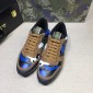 Replica Valentino Blue camouflage and blue heel with white sole Sneakers MS07016