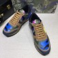 Replica Valentino Camouflage and blue heel with white sole Sneakers MS07019