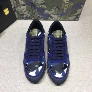 Valentino Blue and white stars detail with white sole Sneakers MS07023