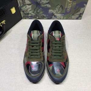 Valentino Red camouflage and white heel with white sole Sneakers MS07025