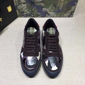 Valentino Purple camouflage and blue heel with white sole Sneakers MS07026