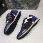 Replica Valentino Purple camouflage and blue heel with white sole Sneakers MS07026