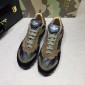 Replica Valentino Brown and green print with black sole Sneakers MS07033