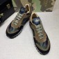 Replica Valentino Brown and green print with black sole Sneakers MS07033