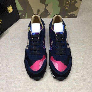 Valentino Blue and colorful print with black sole Sneakers MS07034