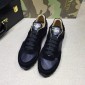 Replica Valentino Blue camouflage and black heel with black sole Sneakers MS07035