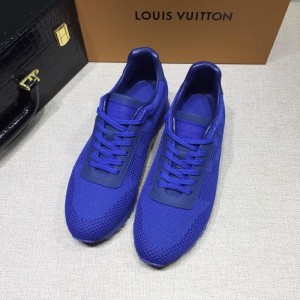 Louis Vuitton Perfect Quality Sneakers Blue mesh and blue heel with blue sole MS071009