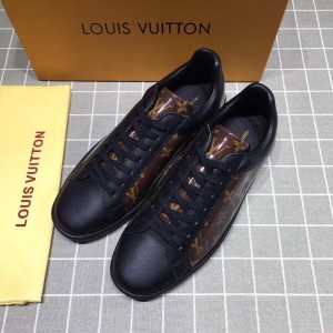 Louis Vuitton Perfect Quality Sneakers Black and brown Monogram print with black sole MS071055