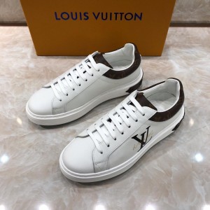 Louis Vuitton Perfect Quality Sneakers White and LV print with white sole MS071058