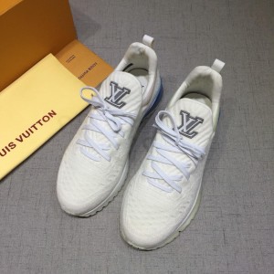 Louis Vuitton Perfect Quality Sneakers White jersey and LV letter patch tongue with white sole MS071099