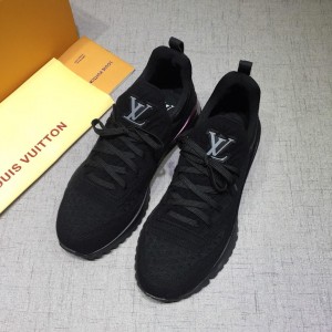 Louis Vuitton Perfect Quality Sneakers Black jersey and LV letter patch tongue with white sole MS071102