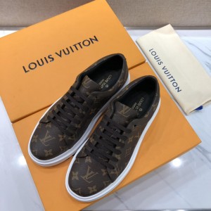 Louis Vuitton Perfect Quality Sneakers Brown and Monogram print with white sole MS071107