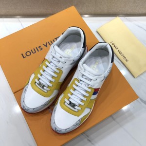 Louis Vuitton Perfect Quality Sneakers White and yellow leather details with white sole MS071129