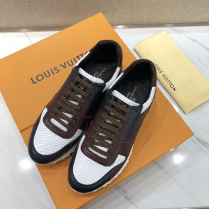 Louis Vuitton Perfect Quality Sneakers White and brown leather details and white sole MS071135