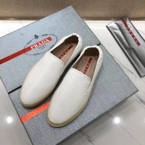 Prada Perfect Quality Sneakers White and straw soles MS071268