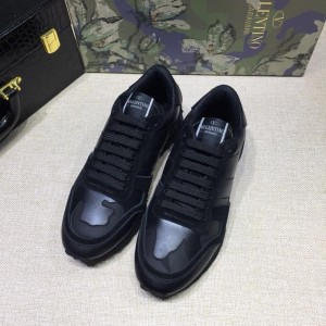 Valentino Perfect Quality Sneakers Black and black heel with black sole MS071434