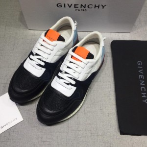 Givenchy Fashion Sneakers Black and blue heel with Orange tongue MS07430