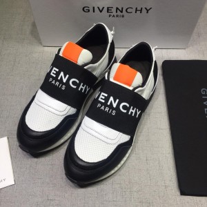 Givenchy Fashion Sneakers White and Wide black elastic band with white tongue MS07434