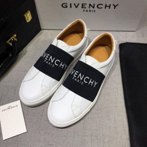 Givenchy Fashion Sneakers White and Covering wide black elastic band with white heel MS07450