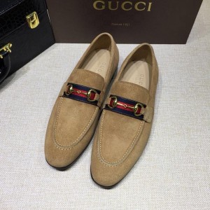 Gucci Brown Suede leather Perfect Quality Loafers MS07543