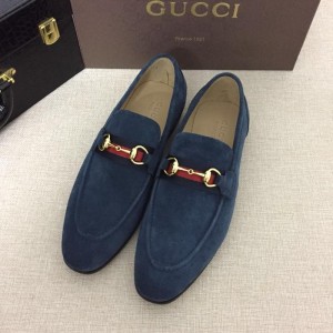 Gucci Blue Suede leather Perfect Quality Loafers MS07544