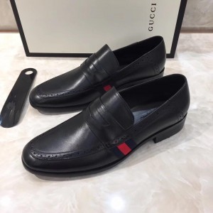 Gucci Black Leather loafer MS07566