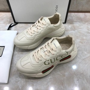 Gucci Fashion Sneakers White and GUCCI print with white rubber sole MS07632