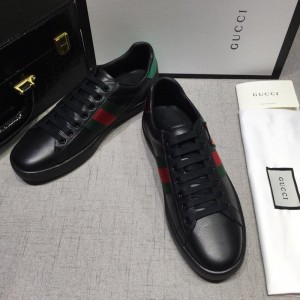 Gucci Fashion Sneakers Black and cat embroidery with black sole MS07761