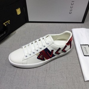 Gucci Fashion Sneakers White and red Gucci embroidery with white sole MS07767