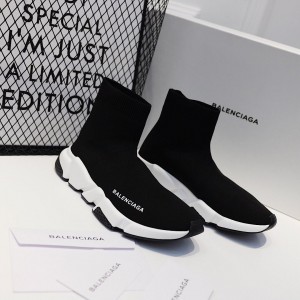 Balenciaga Speed Trainers Black and white rubber sole Sneaker MS09072