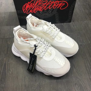 Versace Sneakers White and beige toe with white rubber sole MS09315