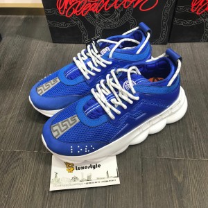 Versace Sneakers Blue and white laces with white rubber sole MS09317