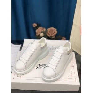 Alexander McQueen Fahion Sneakers White with silver snake heel MS100006