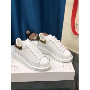 Alexander McQueen Fahion Sneaker White with golden snake heel MS100014