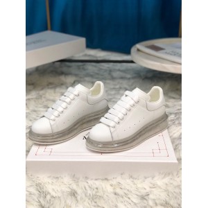 Alexander McQueen Fahion Sneaker White and transparent sole MS100023