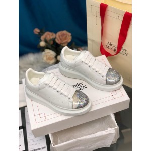 Alexander McQueen Fahion Sneaker White and silver toe MS100031