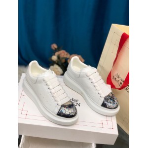 Alexander McQueen Fahion Sneakers White and colorful sequin toe MS100032