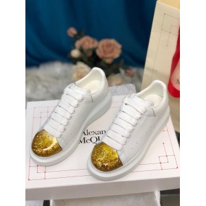 Alexander McQueen Fahion Sneakers White and gold toe MS100033