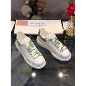 Alexander McQueen Fahion Sneaker White and green heel MS100048