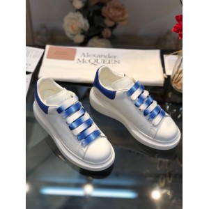 Alexander McQueen Fahion Sneaker White and Navy Heels MS100050