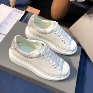 Alexander McQueen Fahion Sneaker White and crystal embellished White heel MS100057