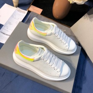 Alexander McQueen Fahion Sneaker White and colorful heel MS100060