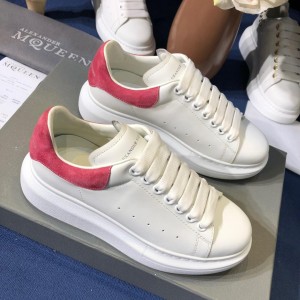 Alexander McQueen Fahion Sneaker White and pink suede heels MS100069