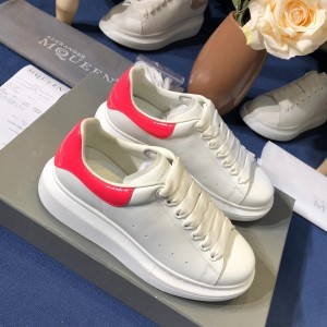 Alexander McQueen Fahion Sneaker White and pink heel MS100101