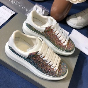 Alexander McQueen Fahion Sneaker Colorful sequins and white heel MS100109