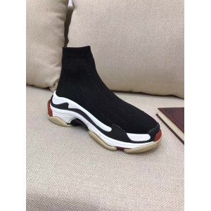 High Quality Balenciaga Custom Speed Trainer X Triple S Sneaker Black Triple001