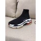 Replica High Quality Balenciaga Custom Speed Trainer X Triple S Sneaker Black Triple001