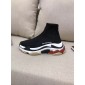 Replica High Quality Balenciaga Custom Speed Trainer X Triple S Sneaker Black Triple001