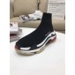 Replica High Quality Balenciaga Custom Speed Trainer X Triple S Sneaker Black Triple002